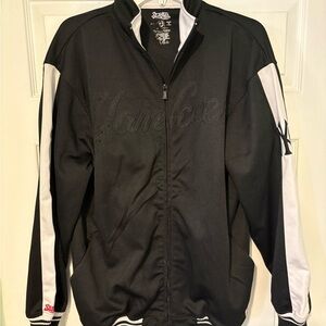 Stitches Black and White Yankees Men's track  Jacket